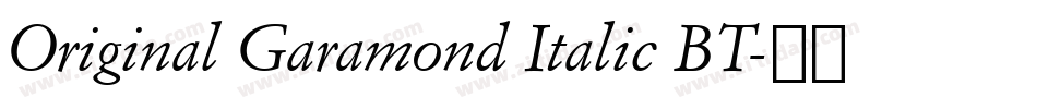 Original Garamond Italic BT字体转换